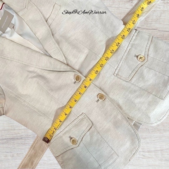Banana Republic ecru belted belt safari jacket *shop@iamwarrior - Picture 4 of 9